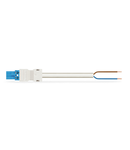 pre-assembled connecting cable; Eca; Plug/open-ended; 2-pole; Cod. I; H05VV-F 2 x 1.5 mm²; 2 m; 1,50 mm²; blue