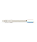pre-assembled connecting cable; Eca; Plug/open-ended; 3-pole; Cod. A; H05VV-F 3G 1.5 mm²; 8 m; 1,50 mm²; white