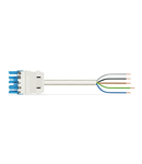pre-assembled connecting cable; Eca; Socket/open-ended; 5-pole; Cod. I; H05VV-F 5G 1.5 mm²; 4m; 1,50 mm²; blue