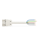pre-assembled connecting cable; Eca; Plug/open-ended; 5-pole; Cod. A; H05VV-F 5G 1.5 mm²; 5 m; 1,50 mm²; white