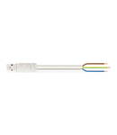 pre-assembled connecting cable; Eca; Plug/open-ended; 3-pole; Cod. A; H05VV-F 3G 2.5 mm²; 5 m; 2,50 mm²; white