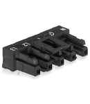 Socket for PCBs; angled; 5-pole; Cod. A; black