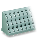 Triple-deck PCB terminal block; 2.5 mm²; Pin spacing 10 mm; 3 x 12-pole; CAGE CLAMP®; 2,50 mm²; gray