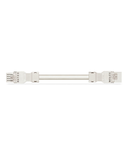 pre-assembled interconnecting cable; Eca; Socket/plug; 5-pole; Cod. A; H05VV-F 5G 1.5 mm²; 1 m; 1,50 mm²; white