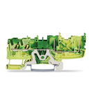 2-conductor/2-pin ground carrier terminal block; suitable for Ex nA applications; for DIN-rail 35 x 15 and 35 x 7.5; 2.5 mm²; Push-in CAGE CLAMP®; 2,50 mm²; green-yellow