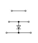 Component terminal block; triple-deck; with diode 1N4007; Anode, top; for DIN-rail 35 x 15 and 35 x 7.5; 2.5 mm²; CAGE CLAMP®; 2,50 mm²; gray