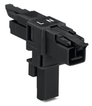 T-distribution connector; 2-pole; Cod. A; 1 input; 2 outputs; 2 locking levers; white