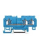 3-conductor through terminal block; 4 mm²; with test port; suitable for Ex i applications; center marking; for DIN-rail 35 x 15 and 35 x 7.5; CAGE CLAMP®; 4,00 mm²; blue