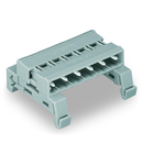 Double pin header; DIN-35 rail mounting; Pin spacing 7.5 mm; 8-pole; gray