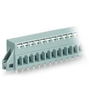 PCB terminal block; push-button; 2.5 mm²; Pin spacing 5 mm; 4-pole; CAGE CLAMP®; clamping collar; 2,50 mm²; gray