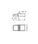 Intermediate coupler; 4-pole; Cod. A; for sockets and plugs; black