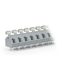 PCB terminal block; push-button; 2.5 mm²; Pin spacing 7.5/7.62 mm; 2-pole; CAGE CLAMP®; commoning option; 2,50 mm²; gray