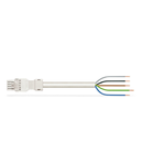 pre-assembled connecting cable; Eca; Socket/open-ended; 5-pole; Cod. A; H05VV-F 5G 1.5 mm²; 3 m; 1,50 mm²; white