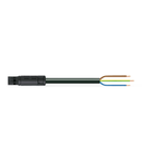 pre-assembled connecting cable; Eca; Plug/open-ended; 3-pole; Cod. A; H05VV-F 3G 1.5 mm²; 7 m; 1,50 mm²; black