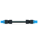 pre-assembled interconnecting cable; Eca; Socket/plug; 2-pole; Cod. I; H05VV-F 2 x 1.5 mm²; 8 m; 1,50 mm²; blue