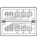 Distribution box; Three-phase to single-phase current (400 V/230 V); 2 inputs; 6 outputs; Cod. A; MIDI; white