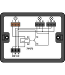 Distribution box; Surge switch circuit; 2 inputs; 2 outputs; Cod. A; MIDI; black