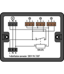 Distribution box; Surge switch circuit; 1 input; 4 outputs; Cod. A, S; MIDI; black