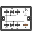 Distribution box; Single-pole switch circuit; 1 input; 7 outputs; Cod. A, S; MIDI; black