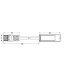 Tap-off module; 3 x 2.5 mm²; 3-pole; Cod. A; fitted with cable; with strain relief housing; white