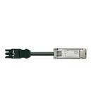 Tap-off module; 3 x 2.5 mm²; 3-pole; Cod. A; fitted with cable; with strain relief housing; black