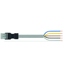 pre-assembled connecting cable; Eca; Plug/open-ended; 5-pole; Cod. B; 8 m; 1,50 mm²; gray