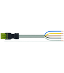 pre-assembled connecting cable; Eca; Plug/open-ended; 5-pole; Cod. B; 7 m; 1,00 mm²; light green
