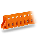 PCB terminal block; push-button; 2.5 mm²; Pin spacing 7.62 mm; 9-pole; CAGE CLAMP®; clamping collar; 2,50 mm²; orange