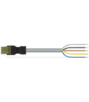 pre-assembled connecting cable; Eca; Socket/open-ended; 5-pole; Cod. B; 3 m; 1,50 mm²; light green