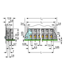 PCB terminal block; push-button; 2.5 mm²; Pin spacing 7.5 mm; 10-pole; CAGE CLAMP®; clamping collar; 2,50 mm²; gray