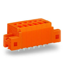 PCB terminal block; 1.5 mm²; Pin spacing 3.81 mm; 10-pole; CAGE CLAMP®; clamping collar; 1,50 mm²; orange