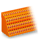 Quadruple-deck PCB terminal block; 2.5 mm²; Pin spacing 5.08 mm; 4 x 24-pole; CAGE CLAMP®; 2,50 mm²; orange