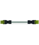 pre-assembled interconnecting cable; Eca; Socket/plug; 5-pole; Cod. B; 4m; 1,50 mm²; light green