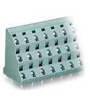 Triple-deck PCB terminal block; 2.5 mm²; Pin spacing 10 mm; 3 x 12-pole; CAGE CLAMP®; 2,50 mm²; gray