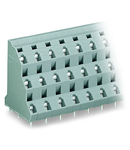 Triple-deck PCB terminal block; 2.5 mm²; Pin spacing 10 mm; 3 x 2-pole; CAGE CLAMP®; 2,50 mm²; gray