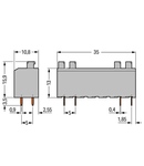 PCB terminal block; push-button; 1.5 mm²; Pin spacing 5 mm; 7-pole; PUSH WIRE®; 1,50 mm²; gray