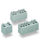 PCB terminal block; push-button; 1.5 mm²; Pin spacing 5 mm; 7-pole; PUSH WIRE®; 1,50 mm²; gray