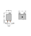 PCB terminal block; push-button; 1.5 mm²; Pin spacing 5 mm; 7-pole; PUSH WIRE®; 1,50 mm²; gray