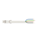 pre-assembled connecting cable; Eca; Plug/open-ended; 4-pole; Cod. A; H05Z1Z1-F 4G 1.5 mm²; 8 m; 1,50 mm²; white