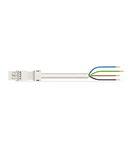 pre-assembled connecting cable; Eca; Plug/open-ended; 4-pole; Cod. A; H05Z1Z1-F 4G 1.5 mm²; 6 m; 1,50 mm²; white