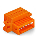 1-conductor male connector; 100% protected against mismating; clamping collar; 1.5 mm²; Pin spacing 3.81 mm; 18-pole; 1,50 mm²; orange