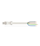 pre-assembled connecting cable; Eca; Socket/open-ended; 4-pole; Cod. A; H05Z1Z1-F 4G 1.5 mm²; 8 m; 1,50 mm²; white