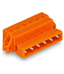 1-conductor male connector; clamping collar; 2.5 mm²; Pin spacing 7.62 mm; 9-pole; 2,50 mm²; orange