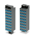 Matrix patchboard; 32-pole; Marking 1-32; Color of modules: blue; for 19" racks; 1,50 mm²; dark gray