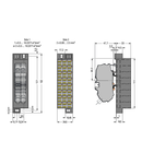 Common potential matrix patchboard; Marking 1-24; with 1 input module incl. end plate; Color of modules: gray; Numbering of modules arranged vertically; for 19" racks; Slimline version; 16,00 mm²; dark gray