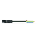 pre-assembled connecting cable; Eca; Plug/open-ended; 3-pole; Cod. A; H05VV-F 3G 1.5 mm²; 6 m; 1,50 mm²; black