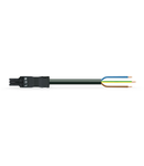 pre-assembled connecting cable; Eca; Socket/open-ended; 3-pole; Cod. A; H05Z1Z1-F 3G 1.5 mm²; 5 m; 1,50 mm²; black