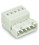 1-conductor male connector; 100% protected against mismating; Snap-in mounting feet; 2.5 mm²; Pin spacing 5 mm; 11-pole; 2,50 mm²; light gray