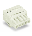 1-conductor female plug; 100% protected against mismating; Snap-in mounting feet; 2.5 mm²; Pin spacing 5 mm; 11-pole; 2,50 mm²; light gray