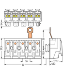 Lighting connector; push-button, external; for Linect®; with screw-type ground contact; L´-N´-L-PE-N; 5-pole; Cod. L; Lighting side: for solid conductors; Inst. side: for all conductor types; max. 2.5 mm²; Surrounding air temperature: max 85°C (T85); 2,50